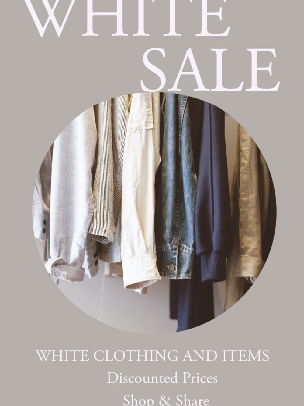 White SALE ❤️ Like To Be Notified ❤️ WHITE ❤️ SALE FLYER